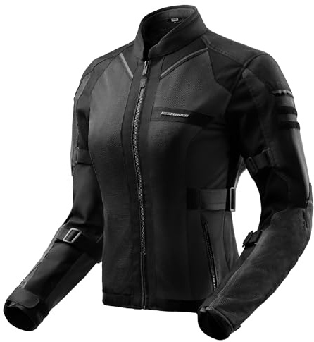 REBELHORN Scandal 3 Women Motorradjacke Damen | Textil | Ellbogen und Schulterprotektoren Stufe 2 | Große Mesh Belüftungspaneele | Schutzstufe AA