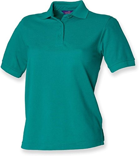 Henbury Ladies Pique Polo Shirt : Color - Jade : Size - 14
