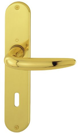 HOPPE Messing-Langschild-Türgriff-Garnitur 'Atlanta' GRT-SST/F71/8/OB-72/37-47 - 2804053