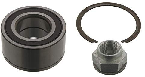 febi bilstein 36967 Wheel Bearing Kit with ABS sensor ring, axle nut and locking ring, pack of one