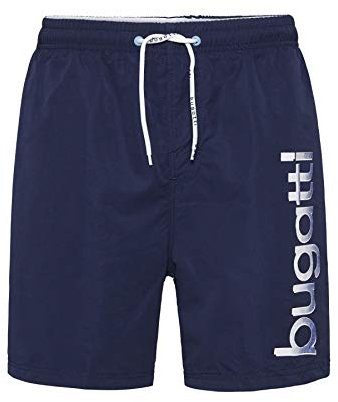 Bugatti - Herren Badeshort in Marineblau, türkis oder schwarz, Marineblau, 52/L