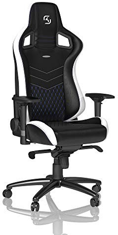 noblechairs EPIC Gaming Stuhl - Bürostuhl - Schreibtischstuhl - PU-Kunstleder - SK Gaming Edition - Schwarz/Weiß/Blau