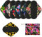 MissC2C 7pcs Set 1pc Mini Wet Bag +6pcs 8 Inch Bamboo Charcoal Cloth Menstrual Pads/Reusable Sanitary Pads/Mama Panty Liners