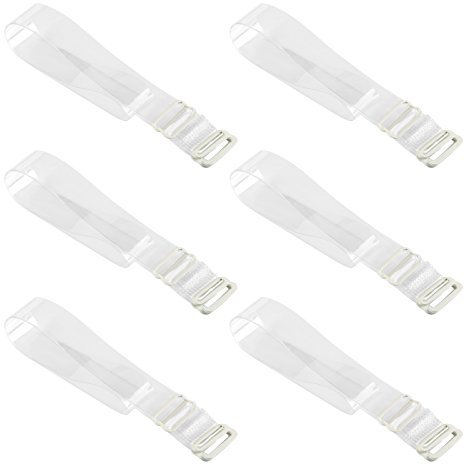 Naler Bretelle Transparente Soutien Gorge Invisibles 3 Paires Bretelles de Soutien-Gorge Réglables et Antidérapantes pour Femmes (1.5cm)