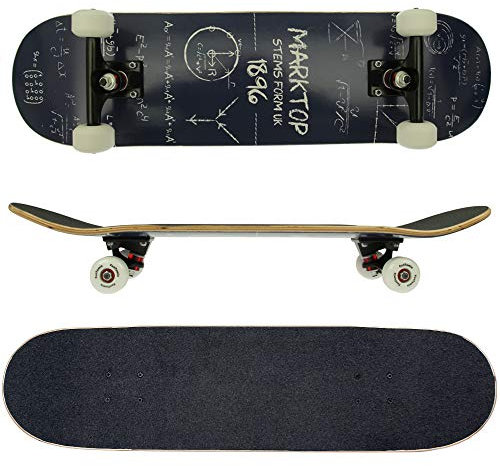 FunTomia Skateboard mit ABEC-9 Kugellager Rollenhärte 100A und 100% 7-lagigem kanadisches Ahornholz Skate Board mit Kicktail
