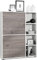 Vladon Highboard Schrank Anrichte Cuba mit 8 Fächern, Made in Germany, Korpus in Weiß matt/Fronten in Eiche Nordic