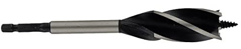 Forets Bois EXPERT à 4 taillants Lot de 3 pièces Queue HEXA 6.35mm Rallonge 10 cm TIVOLY