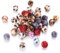 PandaHall Lot de 50 breloques en fausse fourrure avec pompons métalliques en forme de léopard, avec apprêts en laiton pour boucles d'oreilles, fabrication de bijoux, couleurs aléatoires