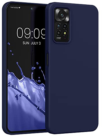 kwmobile Handyhülle für Xiaomi Redmi Note 11 Pro/Note 11 Pro (5G) / Note 12 Pro (4G) Hülle - Case Silikon - Kabelloses Laden - Schutzhülle Cover in Deep Ocean