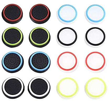 16PCS Antideslizante Controller Thumb Stick Grip Caps Silicona Analógico Joystick Fundas Skin Keycap para PS3 PS4 Xbox One Juegos Joysticks Accesorios Piezas de Repuesto