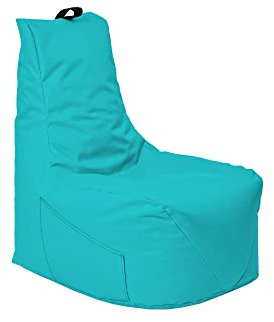 Momiralland Classic Sitzsack XXL Sitzkissen BodenKissen In- & Outdoor geeignet Gaming Sitzsack für Erwachsene und Kinder… (Türkis, XXL - Durchmesser 78 cm - Ohne Hocker)