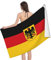 Strandtücher Deutschland-Flagge Strandlaken Pflegeleicht Badetuch Tragbares Duschtücher Für Strand Yoga Wandern,80X130Cm