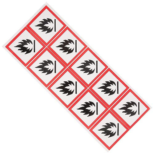 MAGICLULU 1sheet Caution Liquid Warning Sign Weather-Resistant Sticker Easy to Install Fire Prevention for Safety Awareness