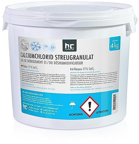 Höfer Chemie 4 kg Calciumchlorid Streugranulat & Luftentfeuchter - hochwirksam