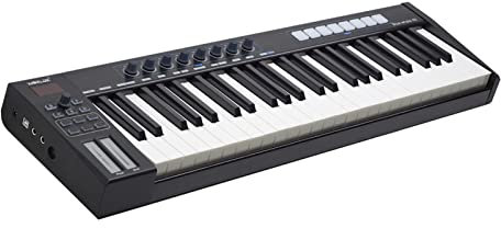 49 Portable USB MIDI Controller Keyboard 49 Semi-weighted Keys 8 RGB Backlit Trigger Pads Electronic Keyboard