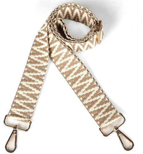 Hibate Taschengurt 3.8cm Breit Taschengurte zum Wechseln Taschenband Schulterriemen Schultergurt für Taschen Trageriemen Taschenriemen Handtaschen Gurt - Cream