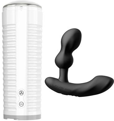 Masseur Prostatique LOVENSE Edge 2 + Stimulateur Masculin LOVENSE Max 2, Jouets Sexuels Masculins à Télécommande, Vibrateur Anal pour Prostate et Périnée, Plaisir Masculin