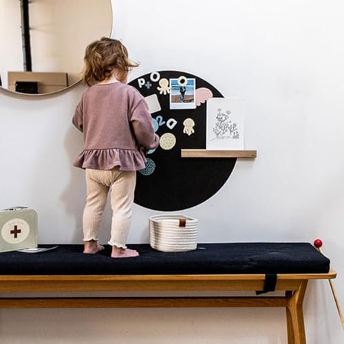 FERFLEX - Runde Magnettafel - Magnettafel schwarz - Magnetaufkleber - Magnettafel für Kinder - Magnettafel Kinderzimmer - Magnettafel Spielzeug - Memoboard