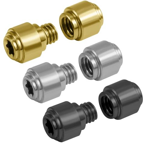 NQEUEPN 3 Sets Thumb Studs, Titanium Screws Replacement Thumb Studs Pocket Blade Screws Compatible with Benchmade 535 Bugout (Black, Gold, Silver)