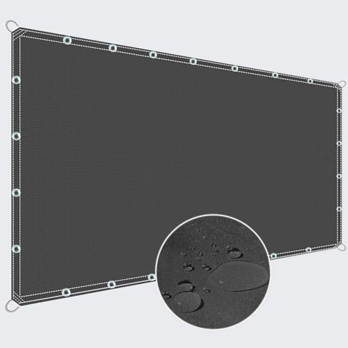 ZQXFZ Tendalino Solare A Vela con Occhielli 160x280cm Poliestere Densità 160g/㎡) Tessuto Schermo Privacy tende da sole per esterno a caduta -Grigio Scuro.