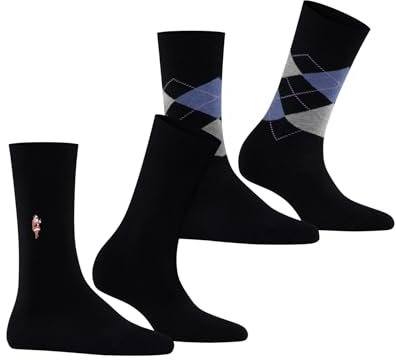 Burlington Damen Socken Everyday X-Mas Multipack W So Baumwolle gemustert 2 Paar, Blau Navy Blue Mix 0050, 36-41