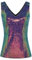 GRACE KARIN Damen Pailletten Tank Top Pailletten verziert Sparkle Trägershirt-Weste Tops Party Bluse L Lila Bunt CL011080-16