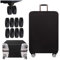 Housse Protection Valise XL, élastique Housse pour Valise Protection Valise de Voyage avec Protection de roulettes de Valise, Résistant à l'usure Noir