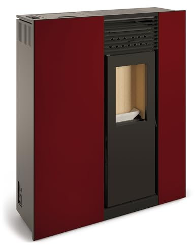 TJ - Estufa de pellets de Pasillo Modelo Virgo (ROJO, 10 kW)