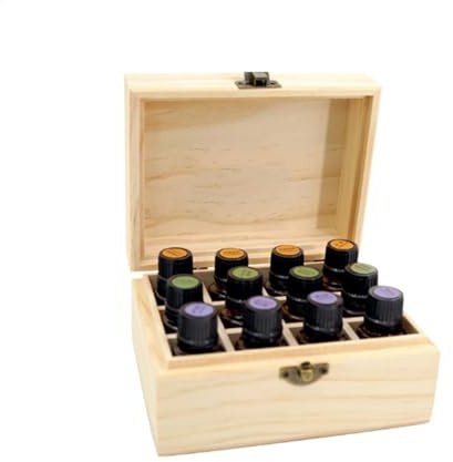 Bessere Qualität als Duftträgeretui aus Kiefernholz, Aufbewahrungsbox für ätherische Öle aus Kiefernholz | Holzkiste für ätherische Öle, Aufbewahrungsbox aus mit 12 Fächern für Flaschen mit äther