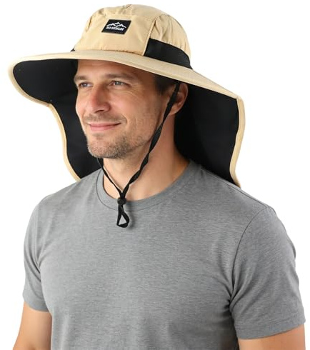 Sombrero Hombre Verano, Gorro Pescador Hombre, Sombrero Pescador (Beige)