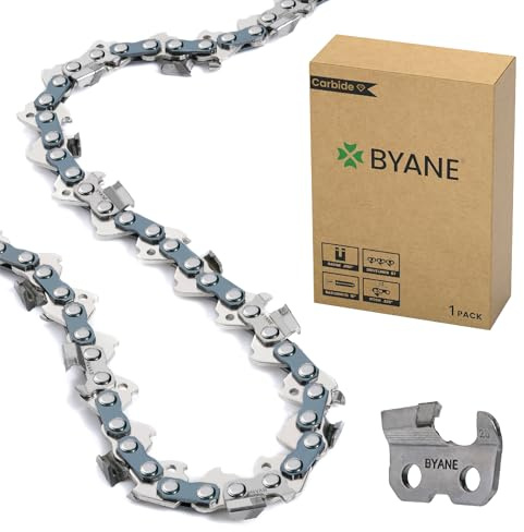 BYANE Catena per sega in metallo duro, 40 cm, 0,325, 1,3 mm, 67 TG, compatibile con Stihl 3690 000 0067 MS 261 (1 catena)