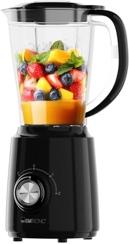 Clatronic® Standmixer 500W | Mixer | 4-fach Edelstahl-Messer rostfrei | 1,5L Smoothie Maker | Ice-Crush Funktion | 3 Stufen | Turbo-Funktion | Deckel mit Nachfüllöffnung | UM 3845