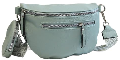 irisaa Umhängetasche Damen Crossbody Bag, 3 in 1 Schultertasche, Bauchtasche mit Reißverschluss und Verstellbarem breitem Gurt, Handtasche für Männer Frauen