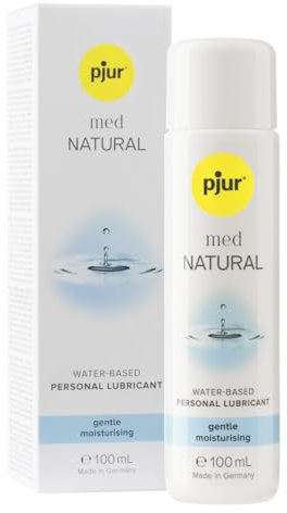 pjur med NATURAL (100ml) - Medizinisches Gleitgel auf Wasserbasis - mit pflanzlichem Glycerin - Schutz für sensible Haut