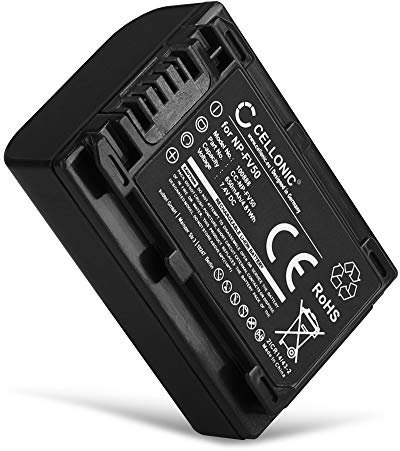 CELLONIC, Batteria per Fotocamera, Compatibile con Sony AX53 4K HANDYCAM FDR-AX53, NP-FV70, NP-FV50 (7.4V, 650mAh)