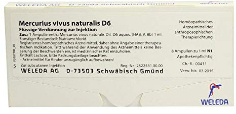 MERCURIUS VIVUS NATURALIS D 6 Ampullen 8X1 ml