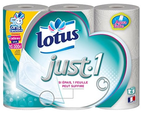 LOTUS Just1 Papier Toilette 6 Pièces - Lot de 4
