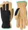 Hestra Job Golden Kobolt Handschuhe für allgemeine Arbeiten, Gerätebetrieb und Hofarbeit, Schwarz/Hellbraun, Größe 7