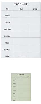 Design Letters Weekly Food Planner (Weiß) - Persönliche Organisator für die wöchentliche oder tägliche Planung von Lebensmitteln, Enthält einen Menübereich und mehr, 60 Seiten, L: 29,7 x B: 21 cm