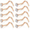 D.Bella 18G Nasenstecker Nasenpiercing Chirurgenstahl Nasenring mit 2mm Zirkonia Nase Stecker Spirale Piercing Schmuck Rosegold Farbe 10 Stk