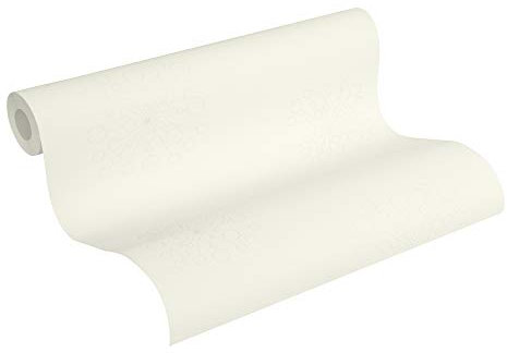 A.S. Création Vliestapete Scandinavian 2 Tapete floral 10,05 m x 0,53 m weiß metallic Made in Germany 367843 36784-3