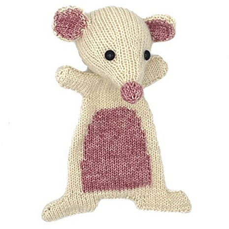 Hardicraft Strickpaket Strickset zum selber machen mit Anleitung und Material für Maus YFKE, 23 cm. Individuelles Geschenk