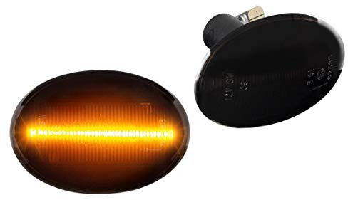 DoLED LED Seitenblinker Blinker getönt Schwarz/Rauchglas kompatibel für BMW Mini Clubman Clubvan R55 Mini R56 Cabriolet R57 Coupe R58 Roadster R59