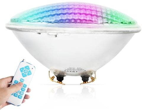COOLWEST LED Poolbeleuchtung, 72W RGBW Unterwasser Licht IP68 Wasserdicht Teichbeleuchtung, AC/DC 12V Outdoor Poolscheinwerfer Unterwasser fur Aquarium Schwimmbad Garten Licht