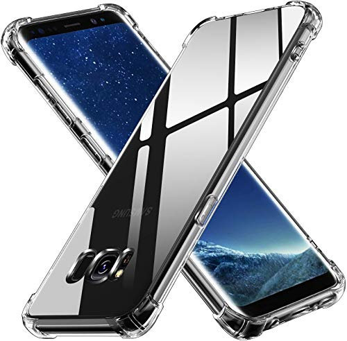 ivoler Klar Silikon Hülle für Samsung Galaxy S8 mit Stoßfest Schutzecken, Dünne Weiche Transparent Schutzhülle Flexible TPU Durchsichtige Handyhülle Kratzfest Case Cover