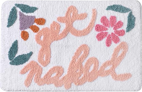 Get Naked Badematte, weiche, dicke Mikrofaser, rutschfest, saugfähig, lustig, niedlich, maschinenwaschbar, 50,8 x 76,2 cm