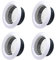Generic LGMB Kunststoff Rund, 4 Pcs 75mm, Lüftungsgitter Abschlussgitter, Abluftgitter Zuluft Abluft zur Belüftung von Wohn und Geschäftsräumen, Küche, Bad, Garagen(Weiß), Acrylic, Beige