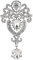 Sttiafay Silber Brosche Pin Krone Kristall Mini Anzug Brosche für Damen und Herren Elegantes und klassisches Accessoire