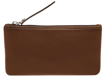 FAST WORLD SHOPPING Pochette Vera Pelle Unisex, Borsello a Mano Uomo Donna, Bustina Versatile, Borsellino per Trucco, Astuccio Porta Penne e Matite, Custodia Make-Up e Accessori