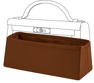 DGAZ Satin Handtaschen Organizer für Kelly Pochette, Gold | Luxuriöse Satin-Innentasche, Perfekte Passform, Sanfter Schutz, Leicht